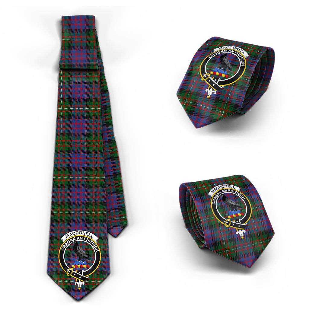 MacDonell (McDonell) Tartan Classic Necktie with Family Crest Necktie One Size - Tartan Vibes Clothing