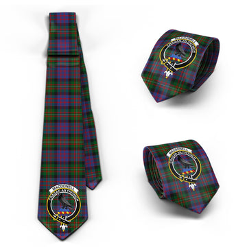 MacDonell (McDonell) Tartan Classic Necktie with Family Crest