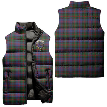 MacDonell (McDonell) Tartan Sleeveless Puffer Jacket with Family Crest