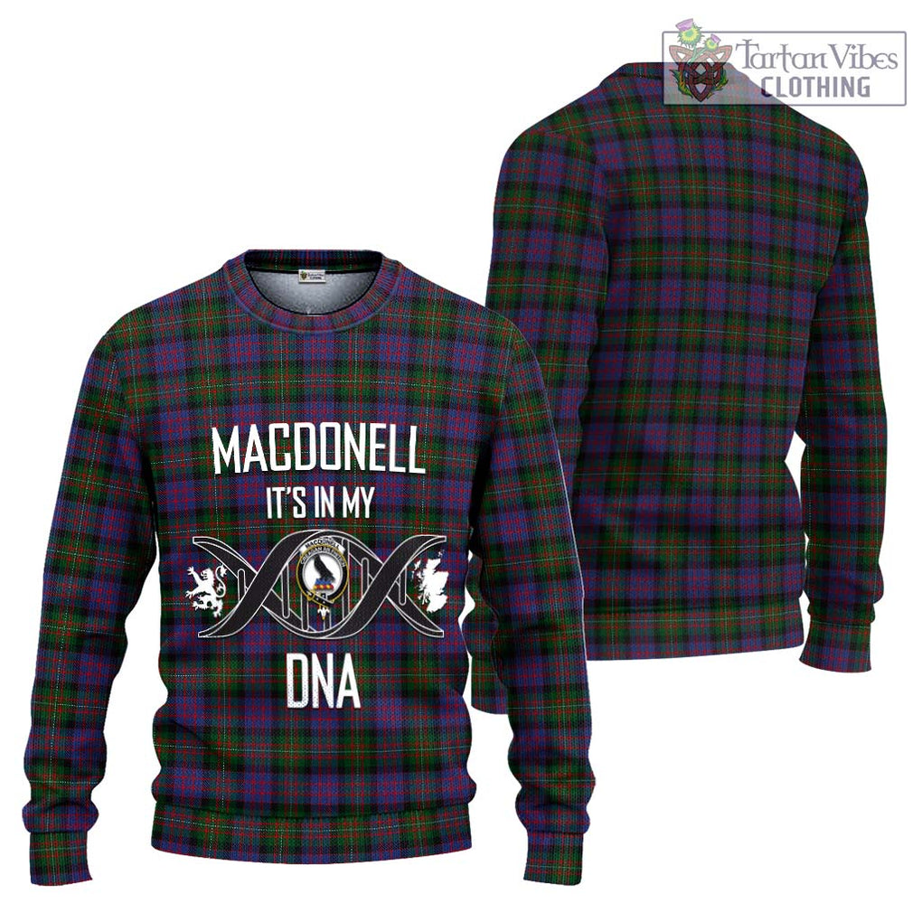 MacDonell (McDonell) Tartan Knitted Sweater with Family Crest DNA In Me Style Unisex - Tartanvibesclothing Shop