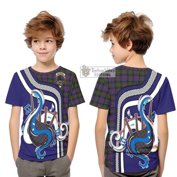 MacDonell (McDonell) Tartan Kid T-Shirt with Epic Bagpipe Style