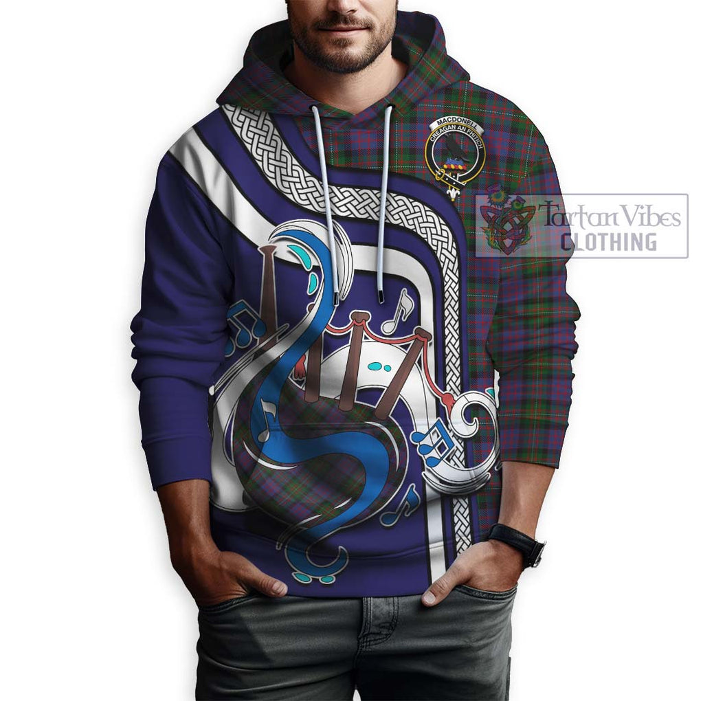 MacDonell (McDonell) Tartan Hoodie with Epic Bagpipe Style Zip Hoodie - Tartanvibesclothing Shop