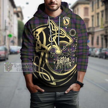 MacDonell (McDonell) Tartan Hoodie with Family Crest Celtic Wolf Style