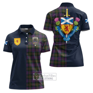 MacDonell (McDonell) Tartan Women's Polo Shirt Alba with Scottish Lion Royal Arm Half Style