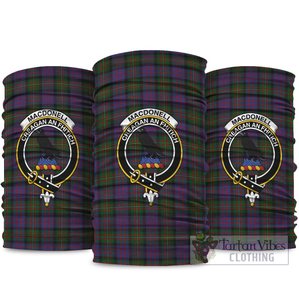 MacDonell of Glengarry Tartan Neck Gaiters, Tartan Bandanas, Tartan Head Band with Family Crest