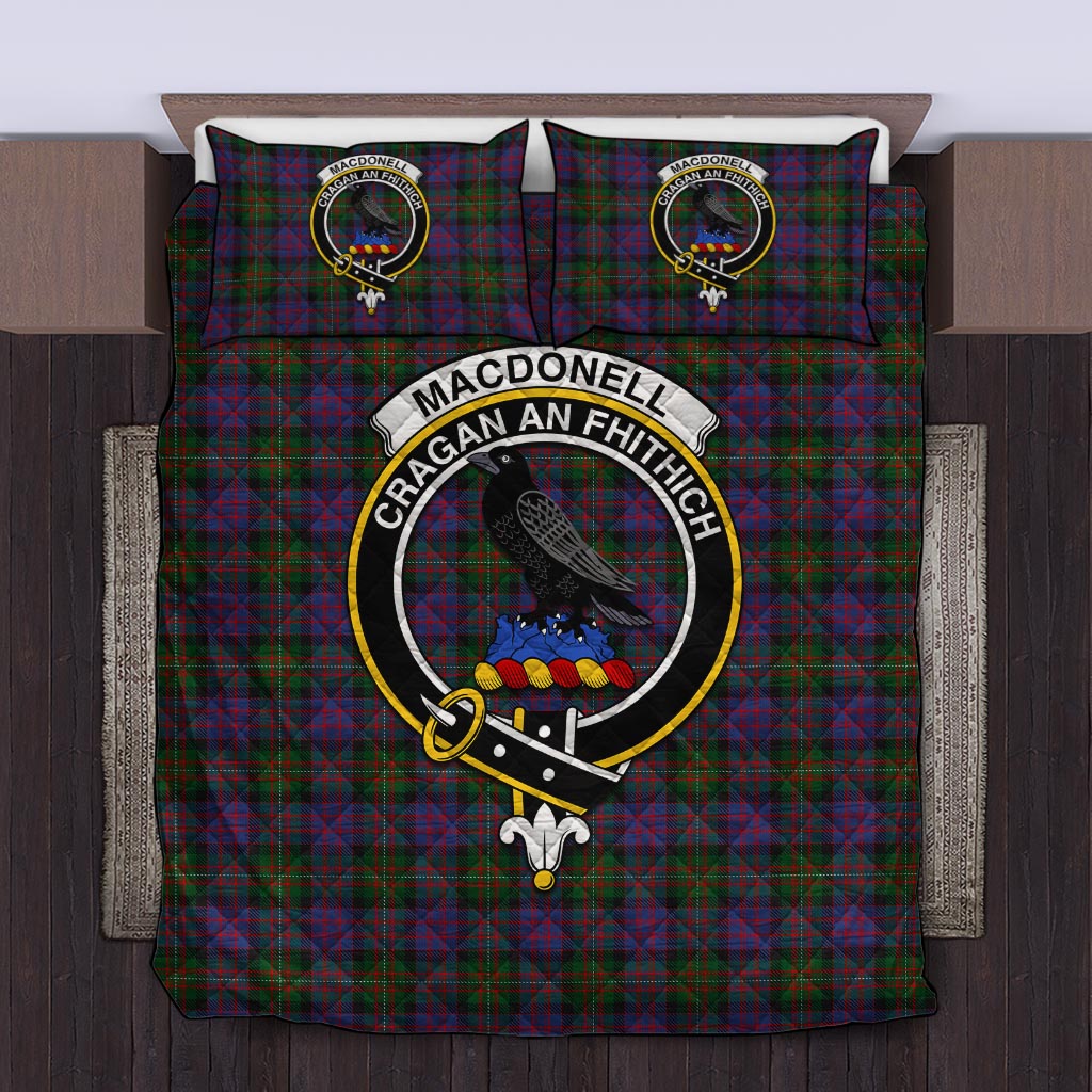 MacDonell (McDonell) Tartan Quilt Bed Set with Family Crest Twin - Tartan Vibes Clothing