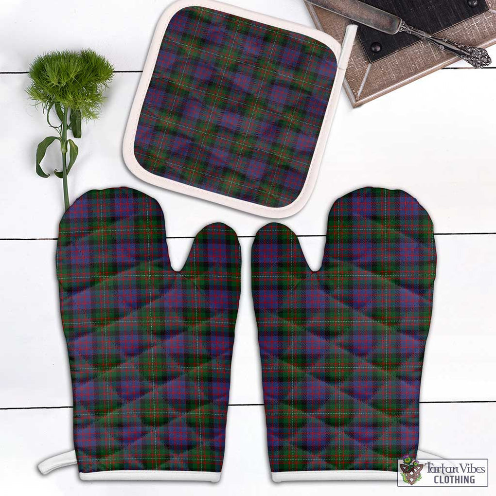 MacDonell (McDonell) Tartan Combo Oven Mitt & Pot-Holder Combo 1 Oven Mitt & 1 Pot-Holder White - Tartan Vibes Clothing