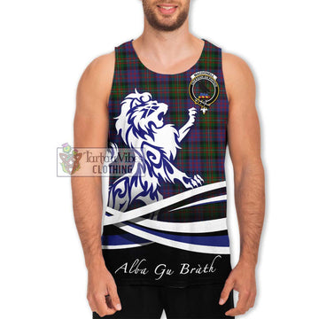 MacDonell (McDonell) Tartan Men's Tank Top with Alba Gu Brath Regal Lion Emblem