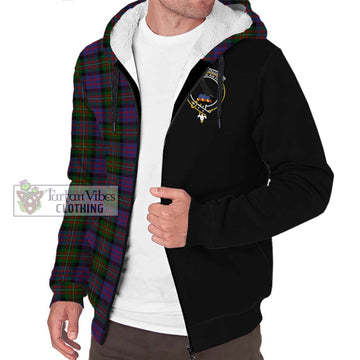 MacDonell (McDonell) Tartan Sherpa Hoodie with Family Crest and Half Of Me Style