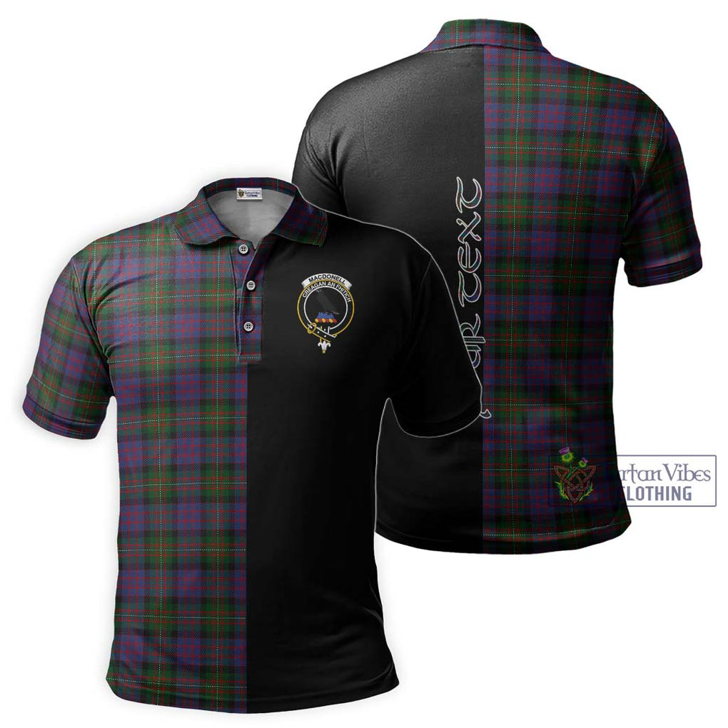 MacDonell (McDonell) Tartan Polo Shirt with Family Crest and Half Of Me Style Kid - Tartanvibesclothing Shop