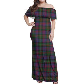 MacDonell (McDonell) Tartan Off Shoulder Long Dress