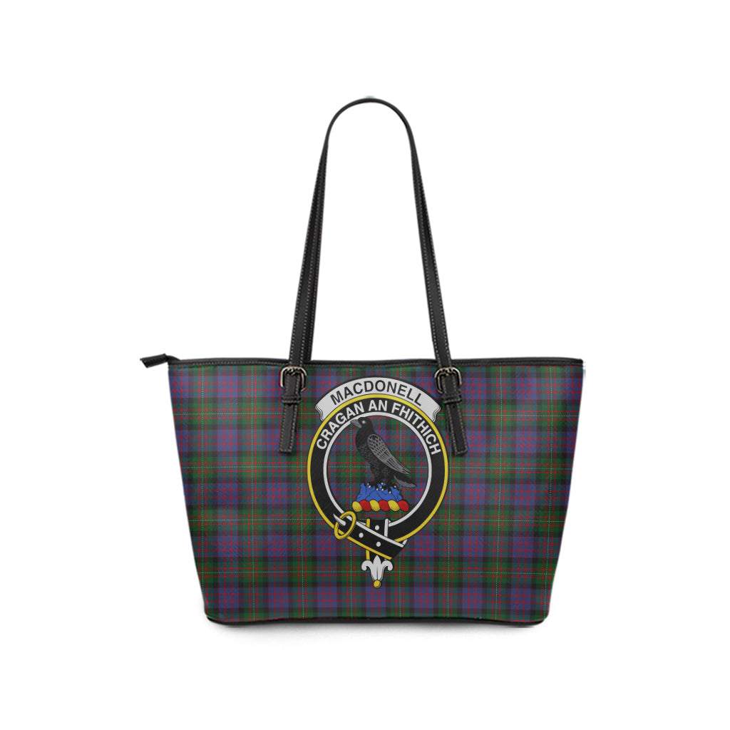 macdonell-of-glengarry-tartan-leather-tote-bag-with-family-crest