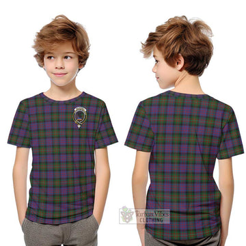 MacDonell (McDonell) Tartan Kid T-Shirt with Family Crest