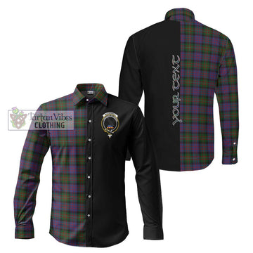 MacDonell (McDonell) Tartan Long Sleeve Button Shirt with Family Crest and Half Of Me Style