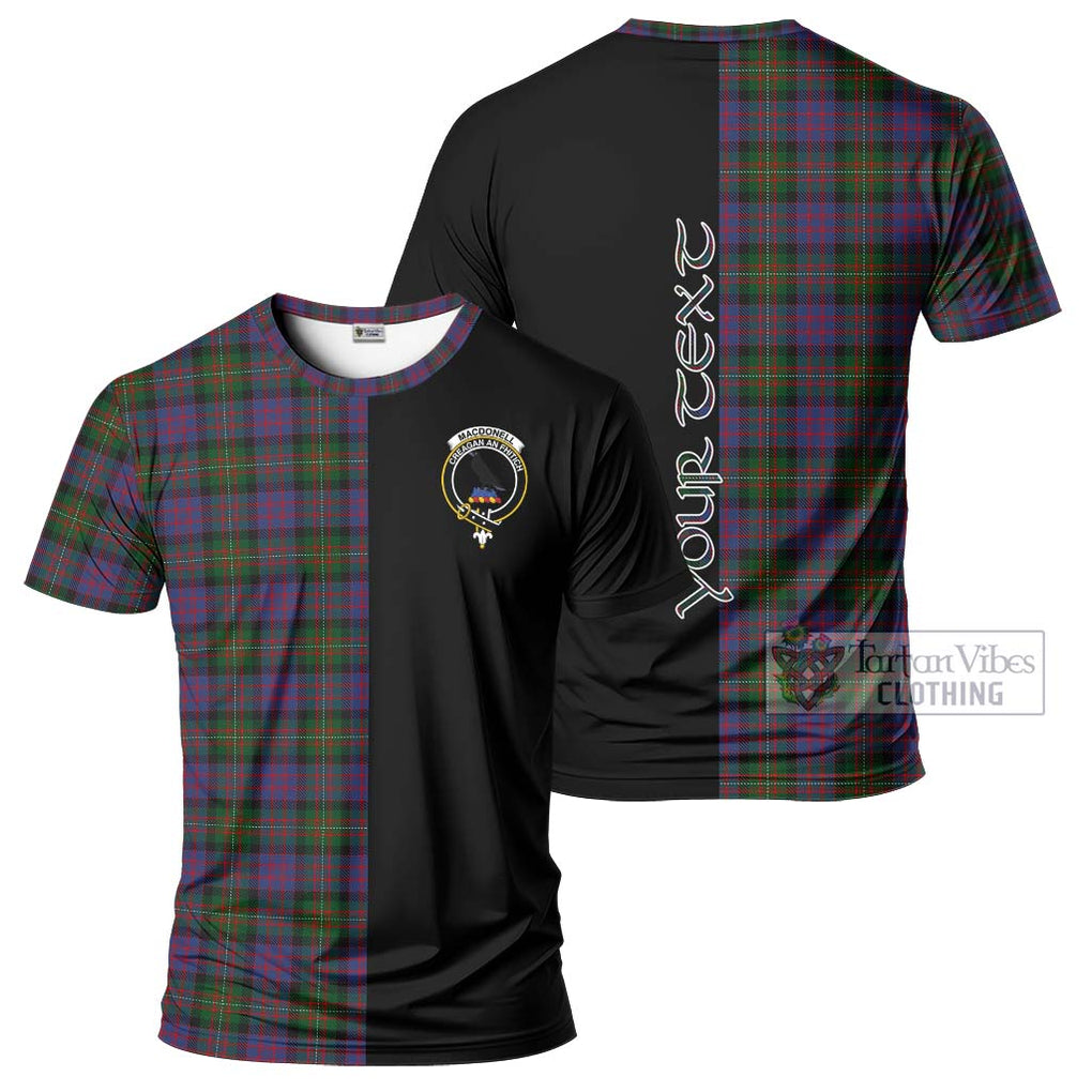 MacDonell (McDonell) Tartan T-Shirt with Family Crest and Half Of Me Style Kid's Shirt - Tartanvibesclothing Shop