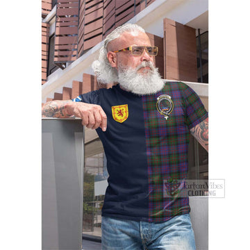 MacDonell (McDonell) Tartan Cotton T-shirt Alba with Scottish Lion Royal Arm Half Style