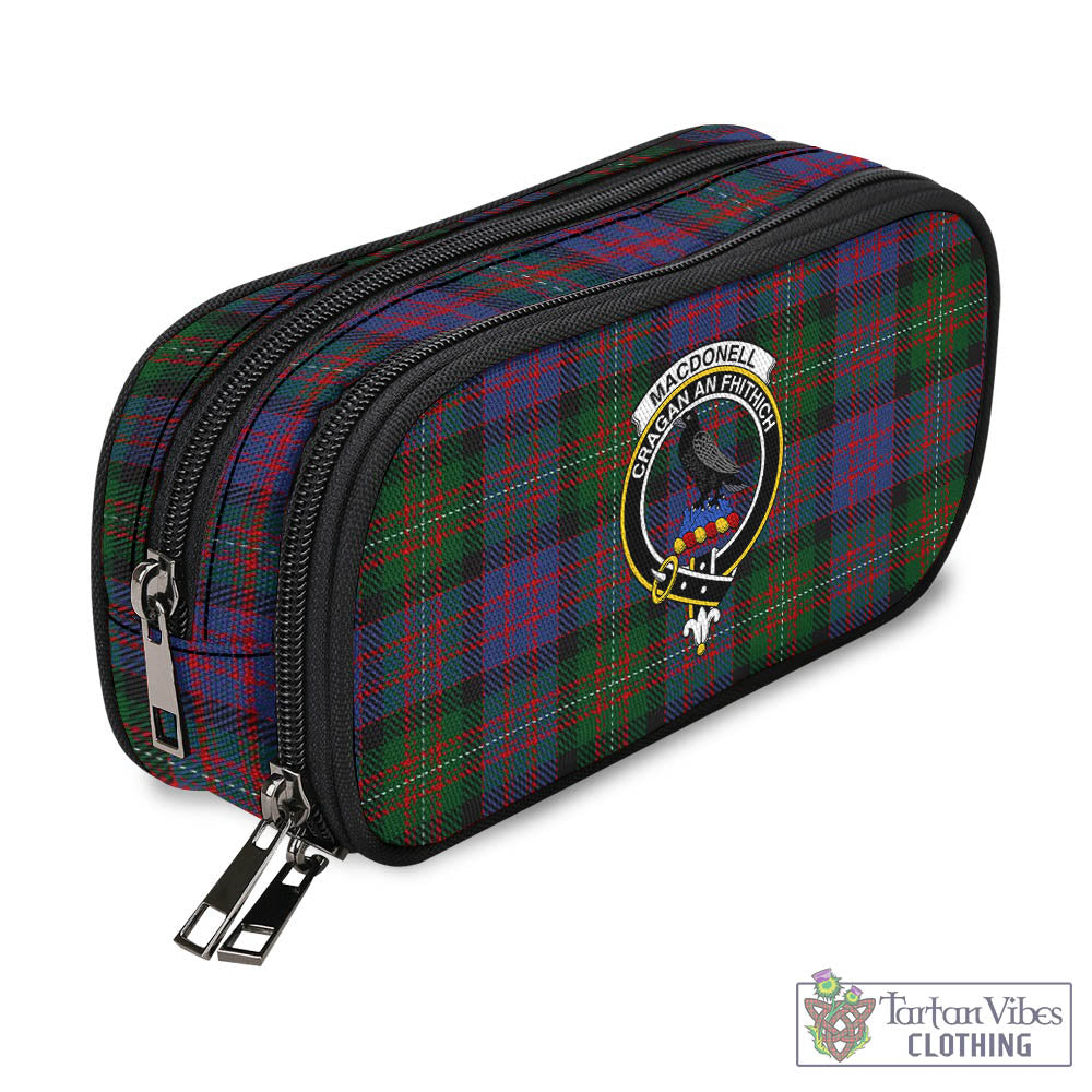 Tartan Vibes Clothing MacDonell of Glengarry Tartan Pen and Pencil Case with Family Crest