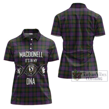 MacDonell (McDonell) Tartan Women's Polo Shirt with Family Crest DNA In Me Style