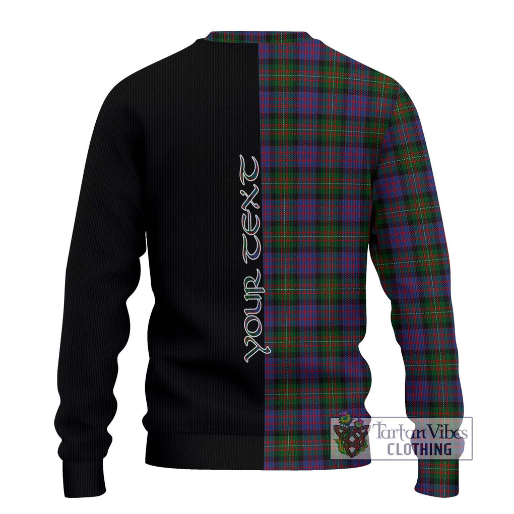 MacDonell (McDonell) Tartan Knitted Sweater with Family Crest and Half Of Me Style - Tartanvibesclothing Shop