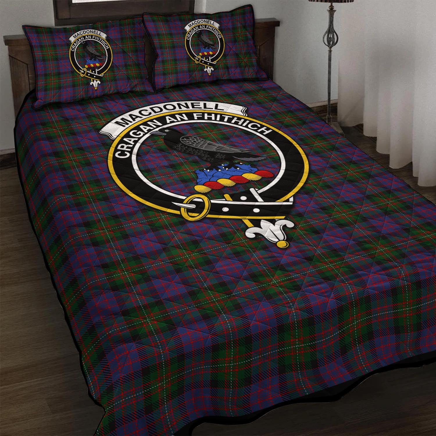 MacDonell (McDonell) Tartan Quilt Bed Set with Family Crest - Tartan Vibes Clothing