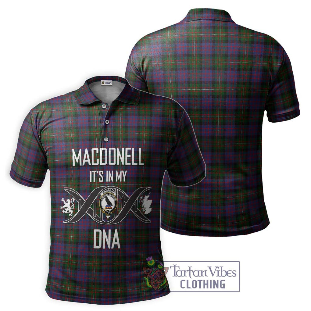 MacDonell (McDonell) Tartan Polo Shirt with Family Crest DNA In Me Style - Tartanvibesclothing Shop