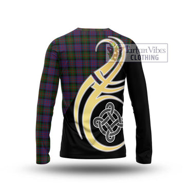 MacDonell (McDonell) Tartan Long Sleeve T-Shirt with Family Crest and Celtic Symbol Style