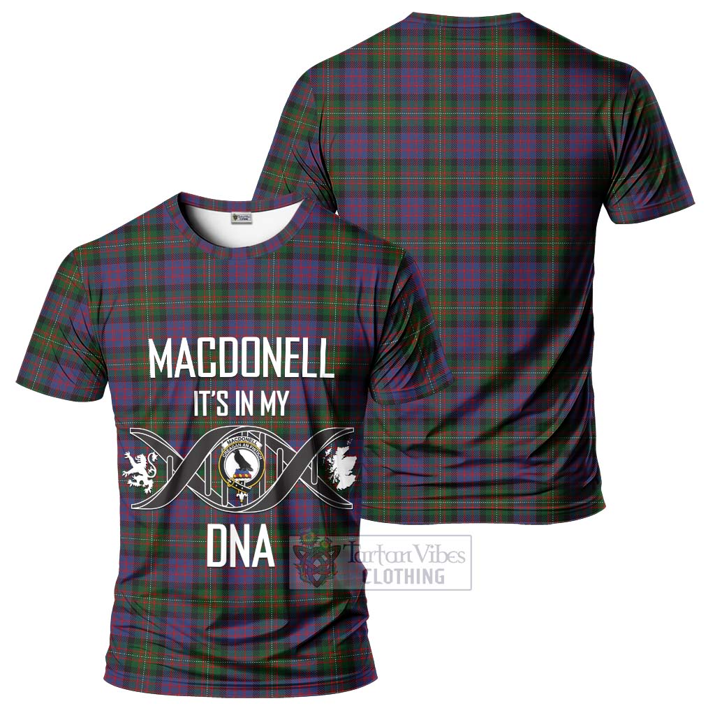 MacDonell (McDonell) Tartan T-Shirt with Family Crest DNA In Me Style - Tartan Vibes Clothing