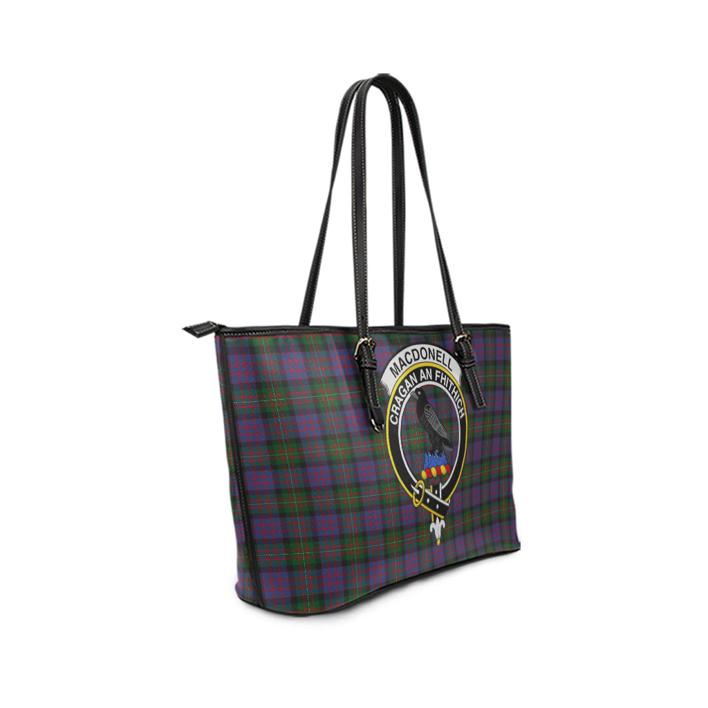 macdonell-of-glengarry-tartan-leather-tote-bag-with-family-crest