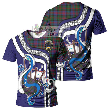 MacDonell (McDonell) Tartan T-Shirt with Epic Bagpipe Style