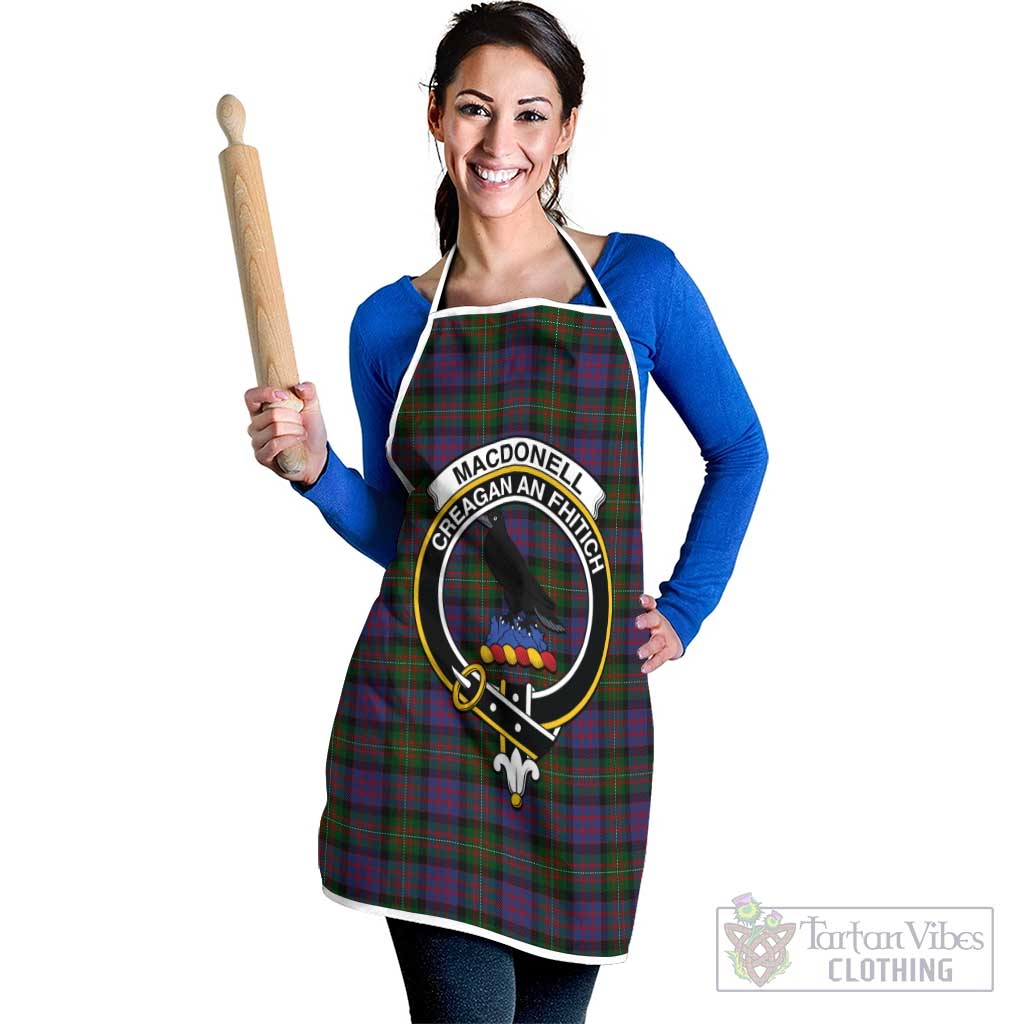 MacDonell (McDonell) Tartan Apron with Family Crest White - Tartan Vibes Clothing