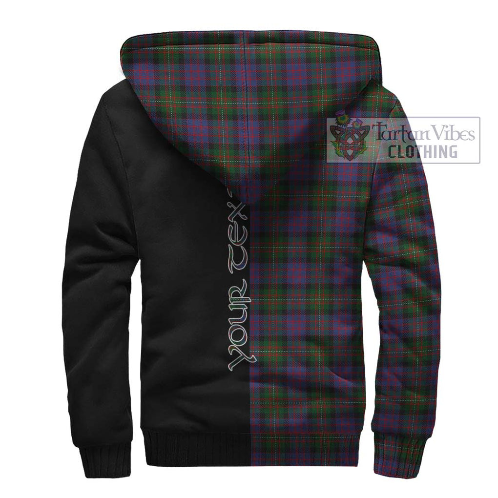 MacDonell (McDonell) Tartan Sherpa Hoodie with Family Crest and Half Of Me Style - Tartanvibesclothing Shop