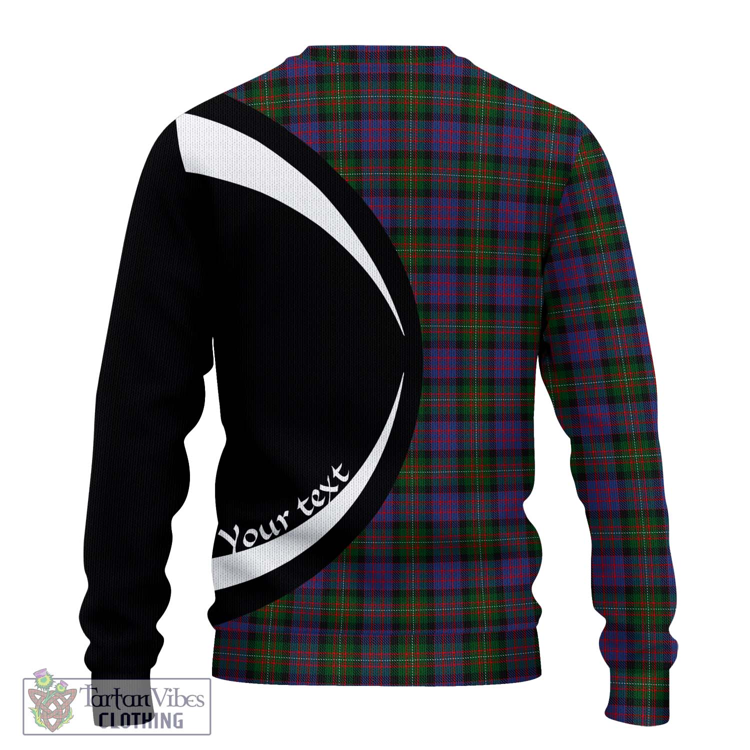 MacDonell (McDonell) Tartan Knitted Sweater with Family Crest Circle Style - Tartan Vibes Clothing