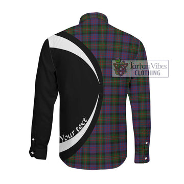 MacDonell (McDonell) Tartan Long Sleeve Button Up with Family Crest Circle Style