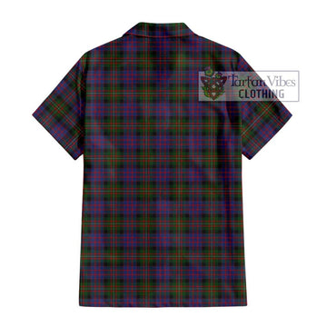 MacDonell (McDonell) Tartan Short Sleeve Button Shirt with Family Crest DNA In Me Style