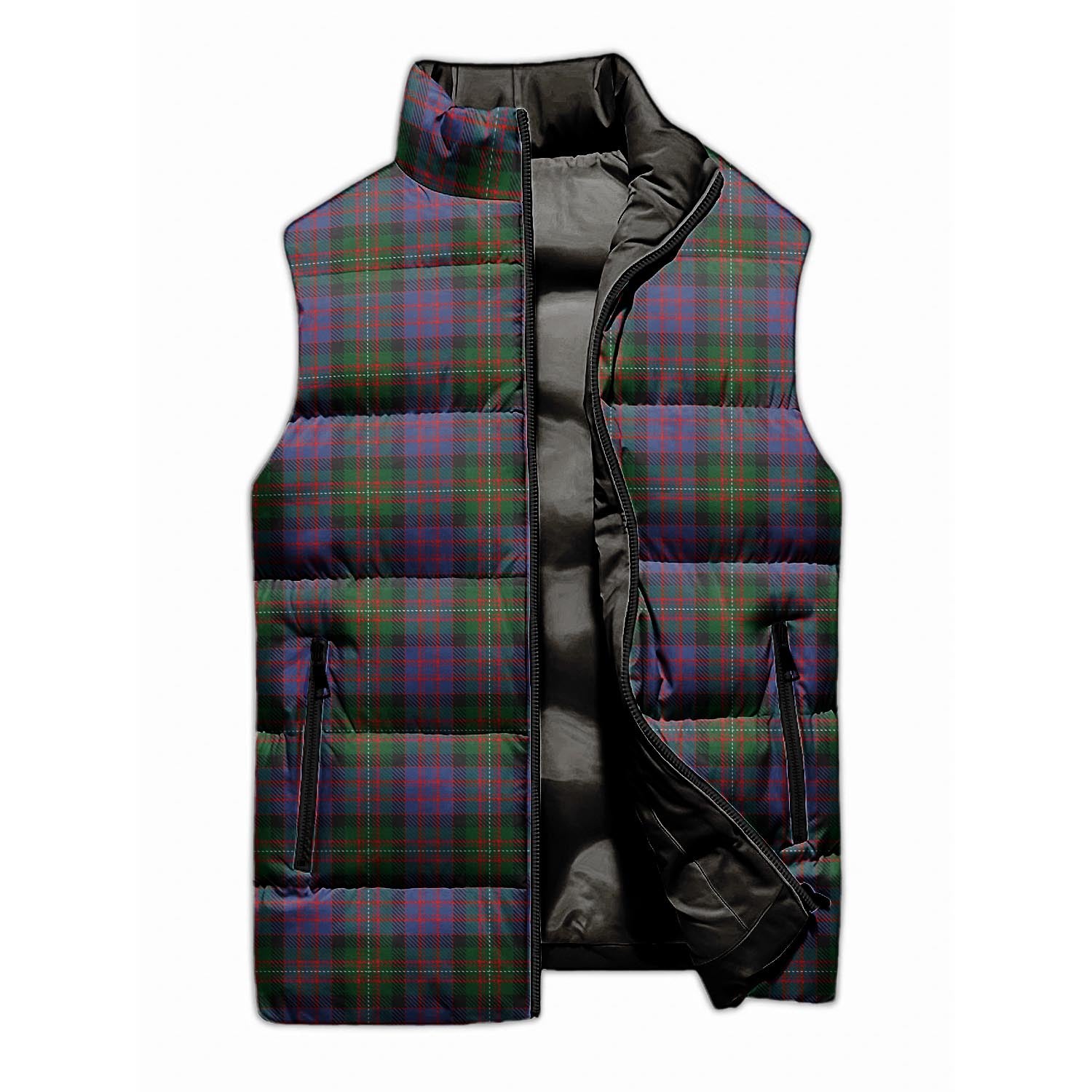 MacDonell of Glengarry Tartan Sleeveless Puffer Jacket - Tartanvibesclothing