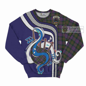 MacDonell (McDonell) Tartan Sweatshirt with Epic Bagpipe Style