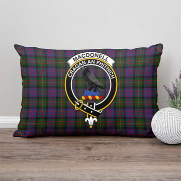 MacDonell (McDonell) Tartan Pillow Cover with Family Crest