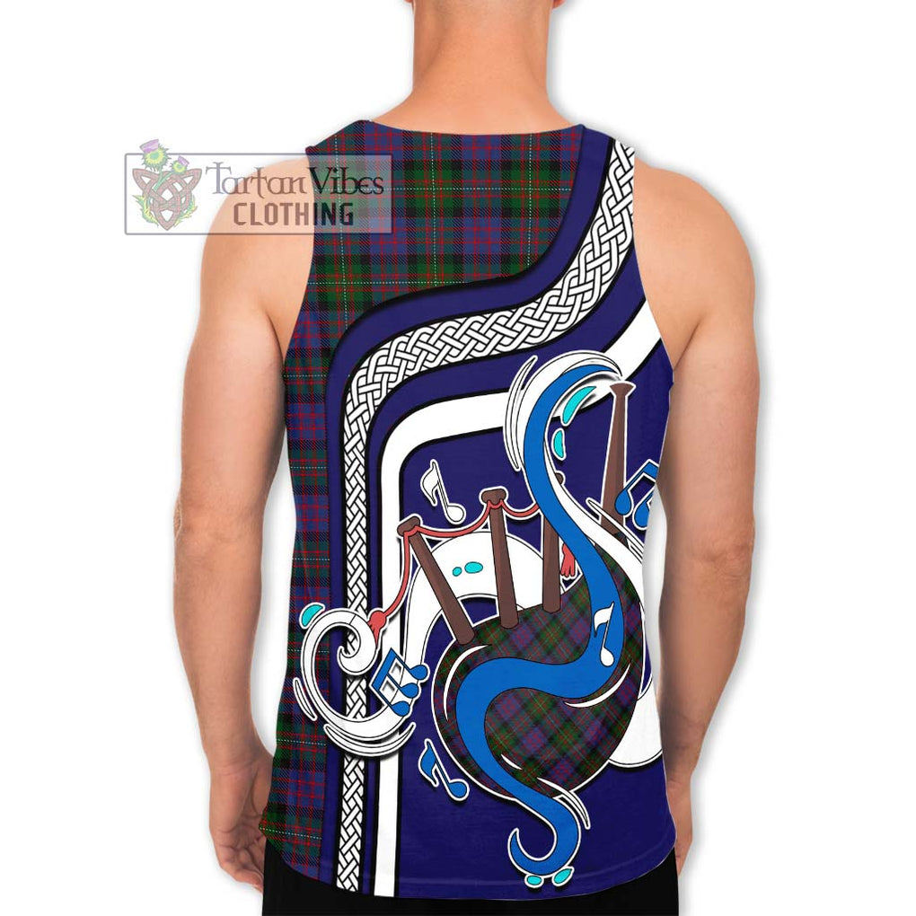 MacDonell (McDonell) Tartan Men's Tank Top with Epic Bagpipe Style - Tartanvibesclothing Shop