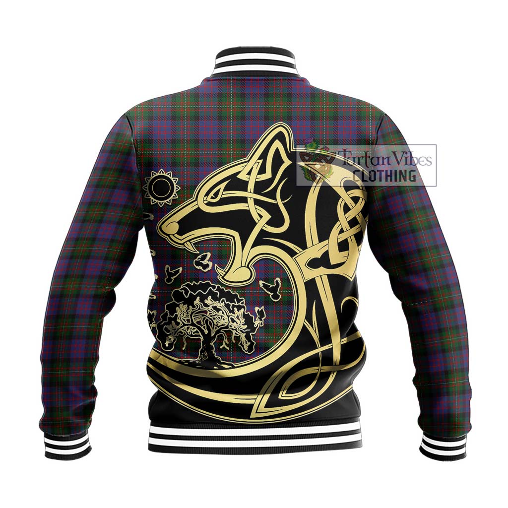 MacDonell (McDonell) Tartan Baseball Jacket with Family Crest Celtic Wolf Style - Tartan Vibes Clothing