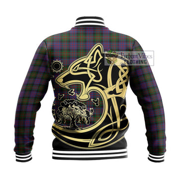 MacDonell (McDonell) Tartan Baseball Jacket with Family Crest Celtic Wolf Style