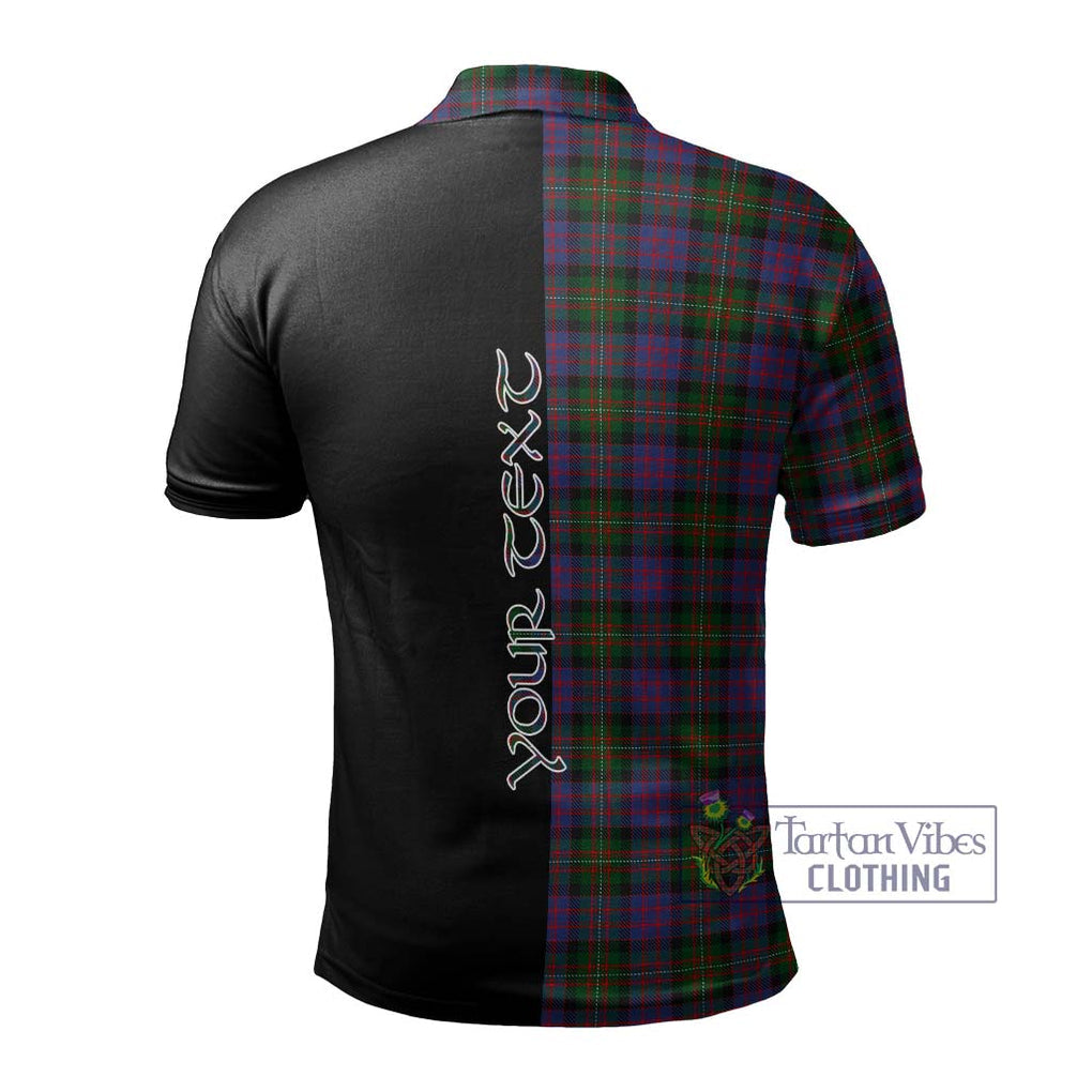 MacDonell (McDonell) Tartan Polo Shirt with Family Crest and Half Of Me Style - Tartanvibesclothing Shop