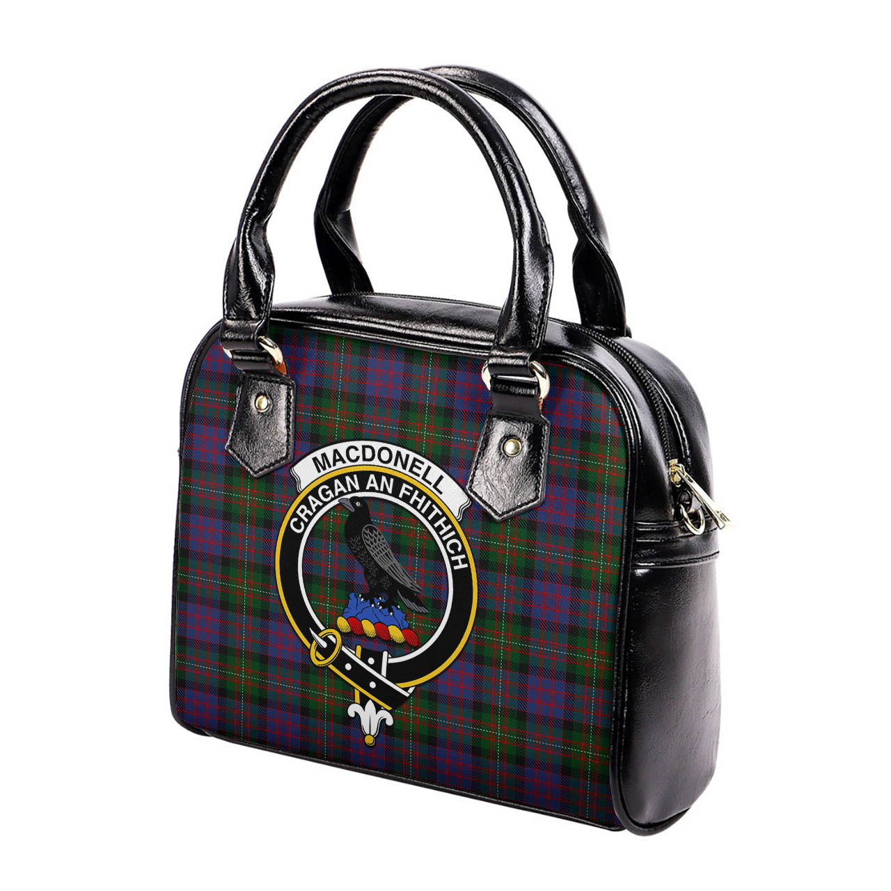 MacDonell of Glengarry Tartan Shoulder Handbags with Family Crest - Tartanvibesclothing