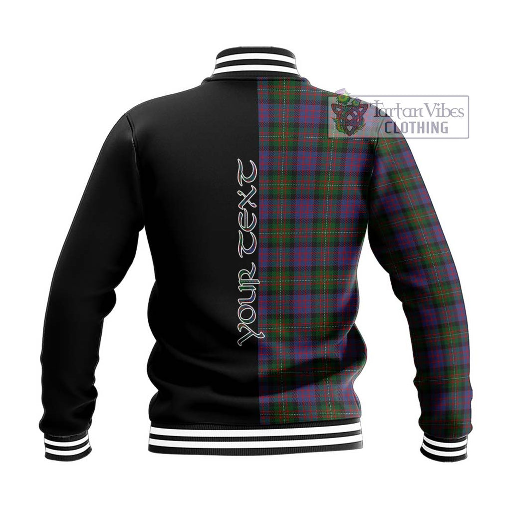 MacDonell (McDonell) Tartan Baseball Jacket with Family Crest and Half Of Me Style - Tartanvibesclothing Shop