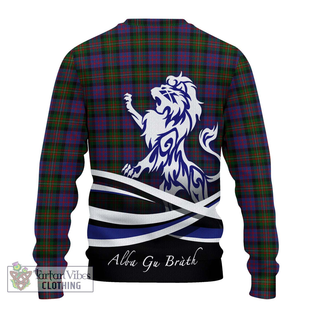 MacDonell (McDonell) Tartan Knitted Sweater with Alba Gu Brath Regal Lion Emblem - Tartanvibesclothing Shop