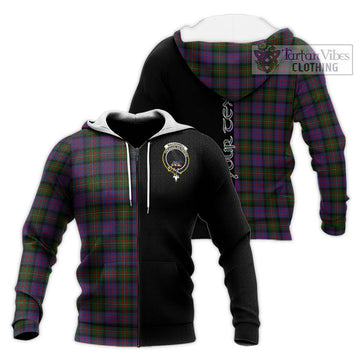 MacDonell (McDonell) Tartan Knitted Hoodie with Family Crest and Half Of Me Style