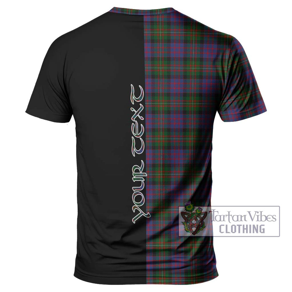 MacDonell (McDonell) Tartan T-Shirt with Family Crest and Half Of Me Style - Tartanvibesclothing Shop