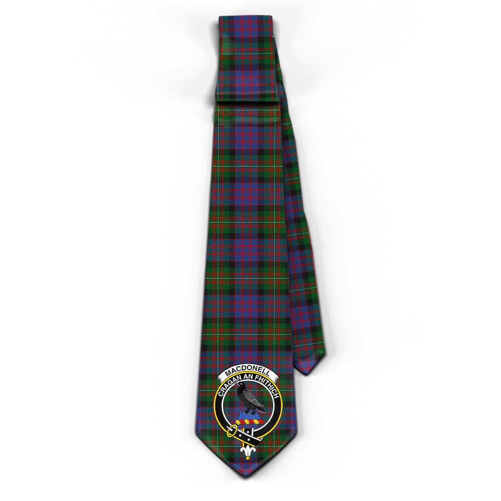 MacDonell (McDonell) Tartan Classic Necktie with Family Crest - Tartan Vibes Clothing