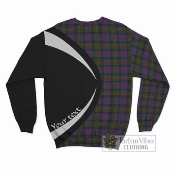 MacDonell (McDonell) Tartan Sweatshirt with Family Crest Circle Style