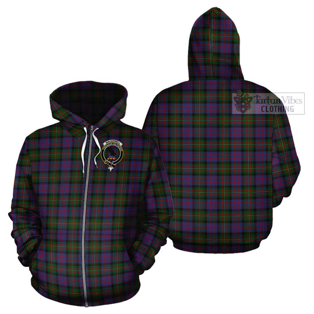 MacDonell (McDonell) Tartan Cotton Hoodie with Family Crest Zip Hoodie - Tartan Vibes Clothing