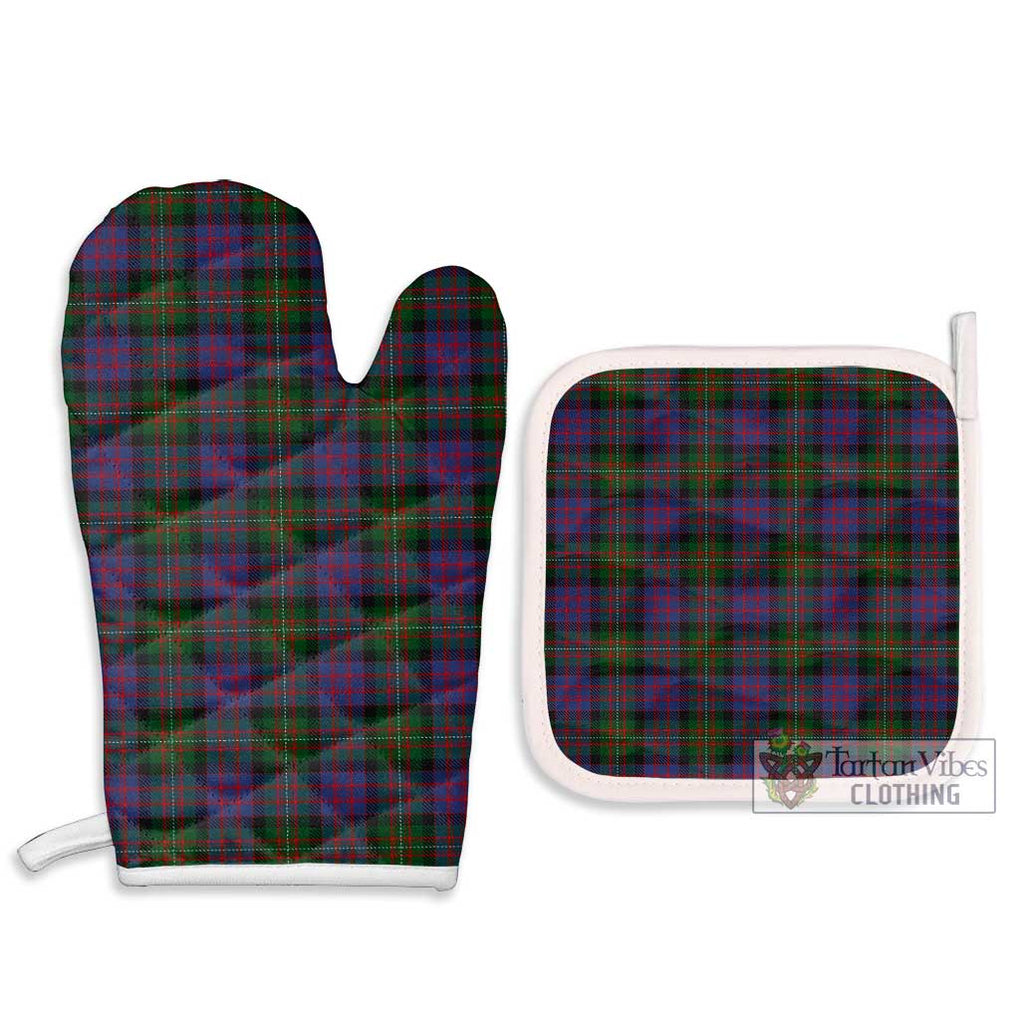 MacDonell (McDonell) Tartan Combo Oven Mitt & Pot-Holder Combo 1 Oven Mitt & 2 Pot-Holder White - Tartan Vibes Clothing